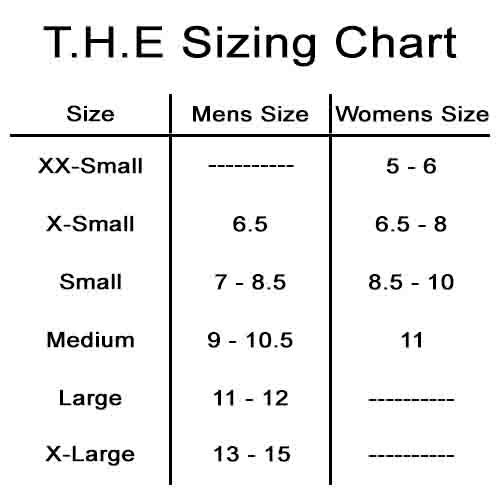 Dexter  THE 9 Sizing Chart