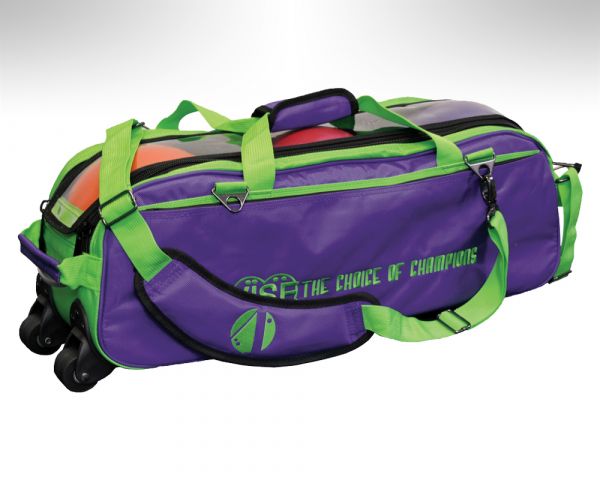 Vise Grip 3-Ball Clear Top Tote Roller green/purple