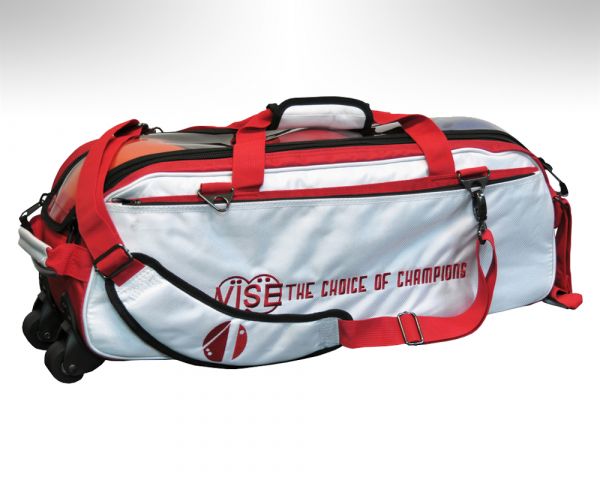 Vise Grip 3-Ball Clear Top Tote Roller white/red