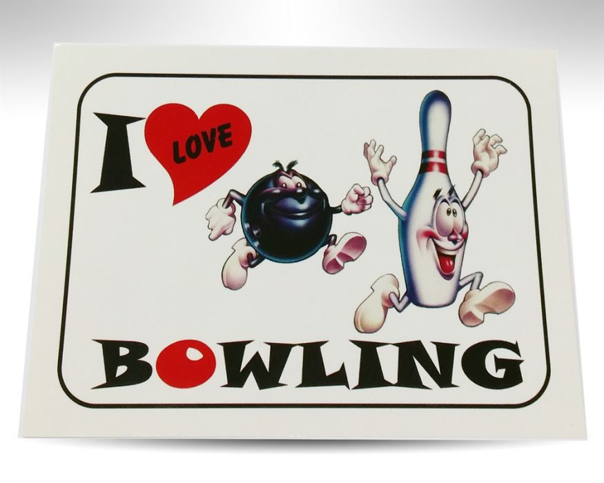 Bowling Postcard I love Bowling