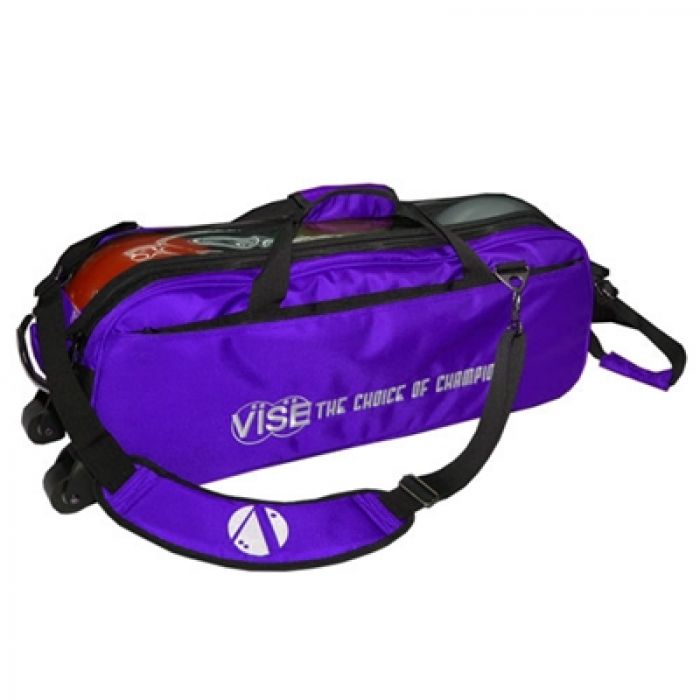 Vise Grip 3-Ball Clear Top Tote Roller purple